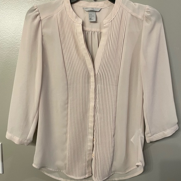 H&M 3/4 sleeve light pink blouse - Picture 1 of 4
